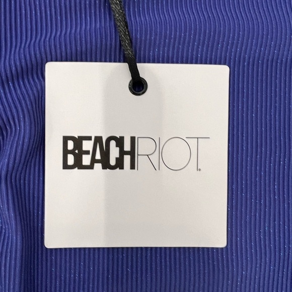 BEACH RIOT NWT ayla high waisted blue 7/8 slightly cropped leggings size large - Picture 5 of 11